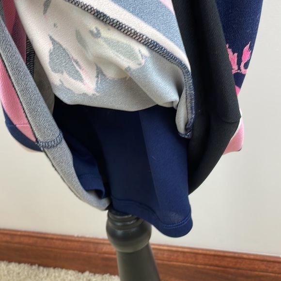 INC Knee Length Slip Dress SZ XS 3/4 Length Sleeves Floral Design Stretchy - Picture 12 of 13